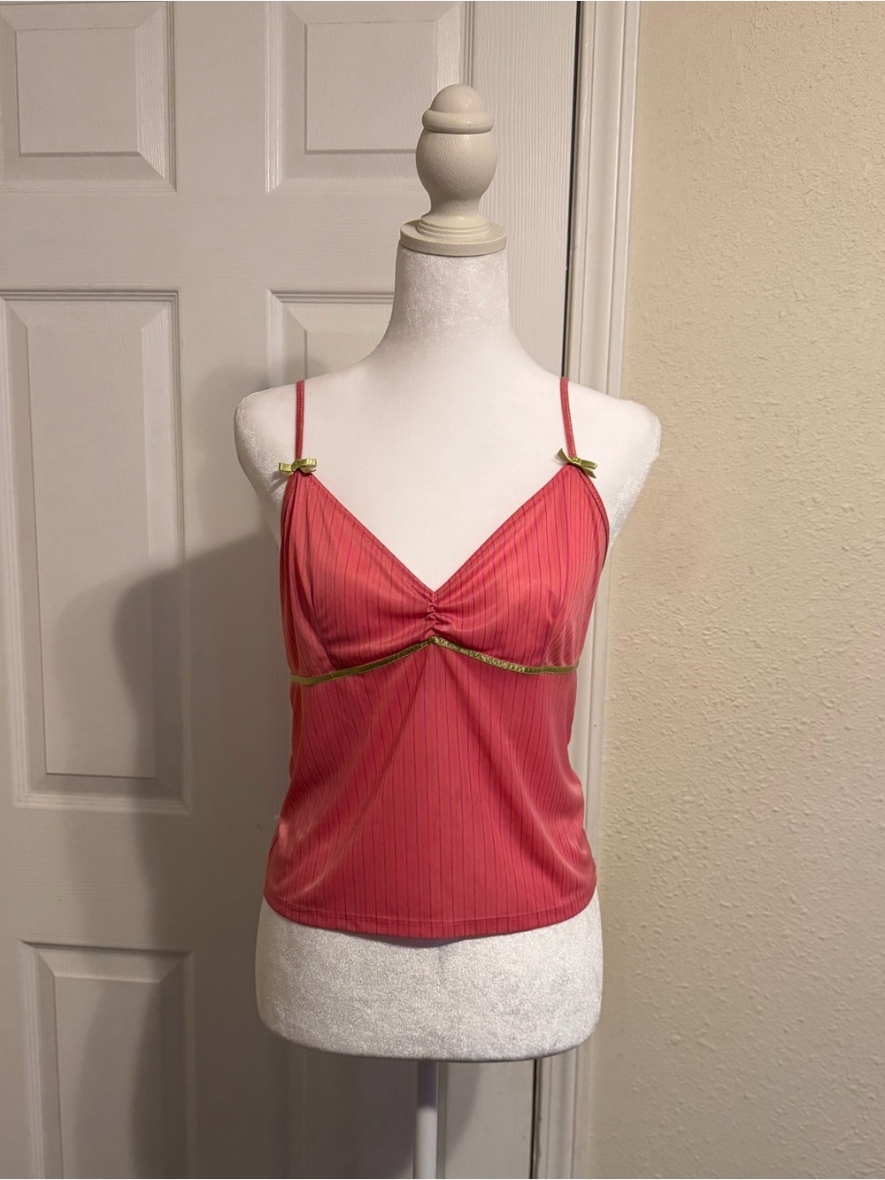 Vintage Y2K No Boundaries Pink Striped Cami Top